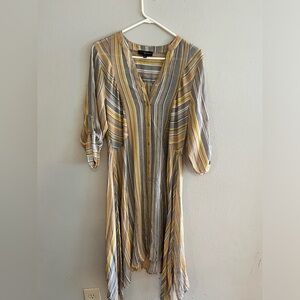 Button-up tunic dress